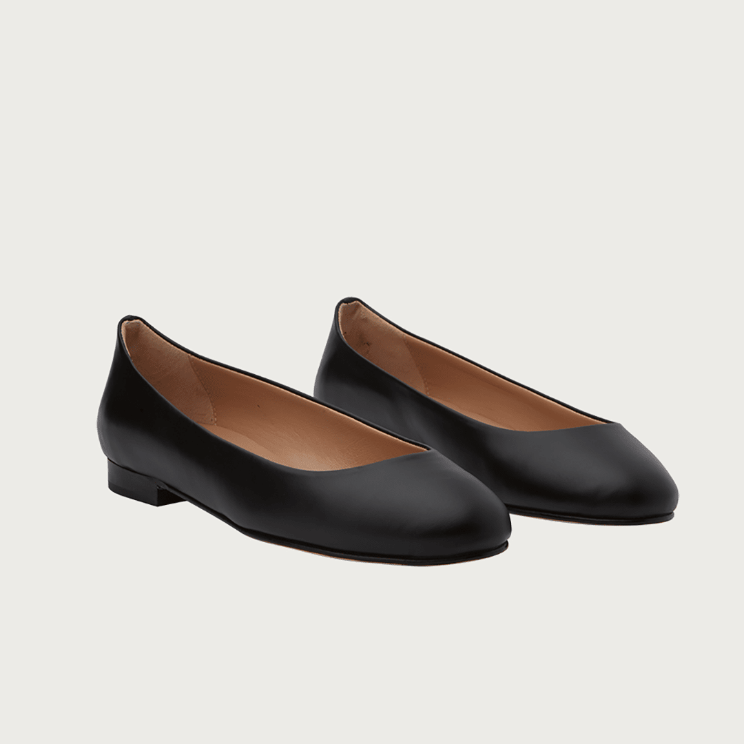 BABY BLACK LEATHER Flats andreacarrano