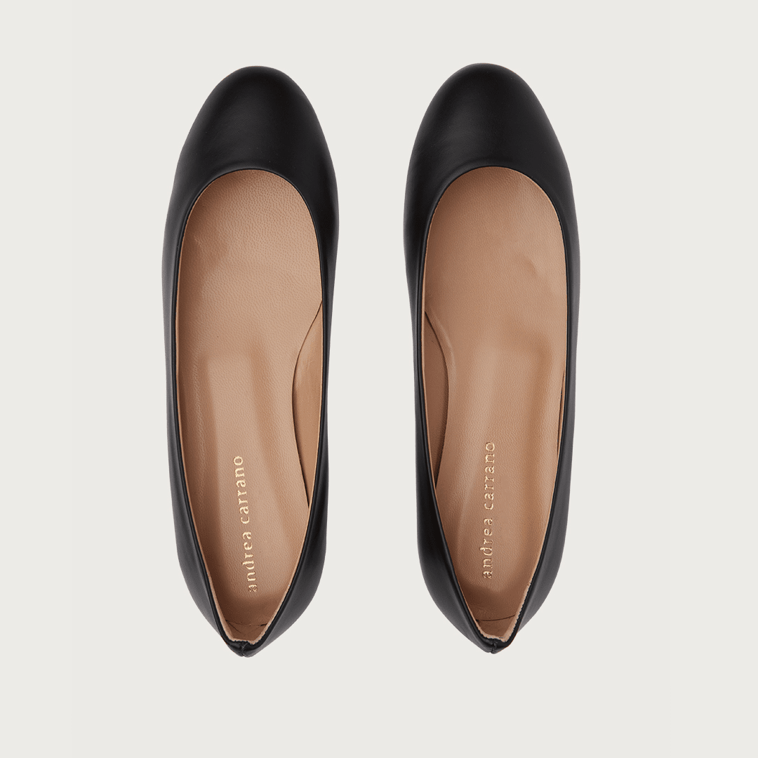 BABY BLACK LEATHER Flats andreacarrano