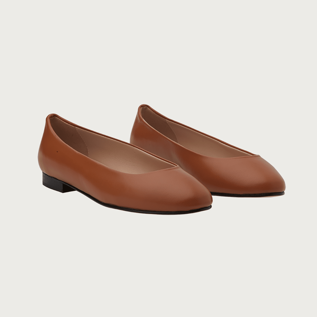 BABY COGNAC LEATHER Flats andreacarrano