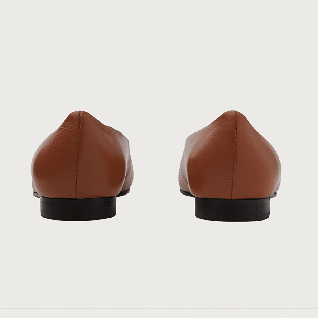 BABY COGNAC LEATHER Flats andreacarrano