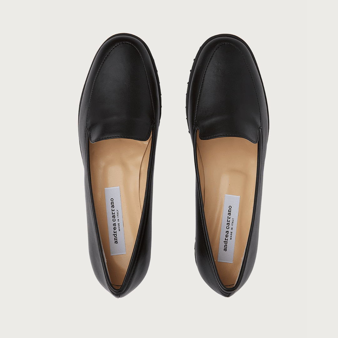 CARRO BLACK LEATHER Flats andreacarrano
