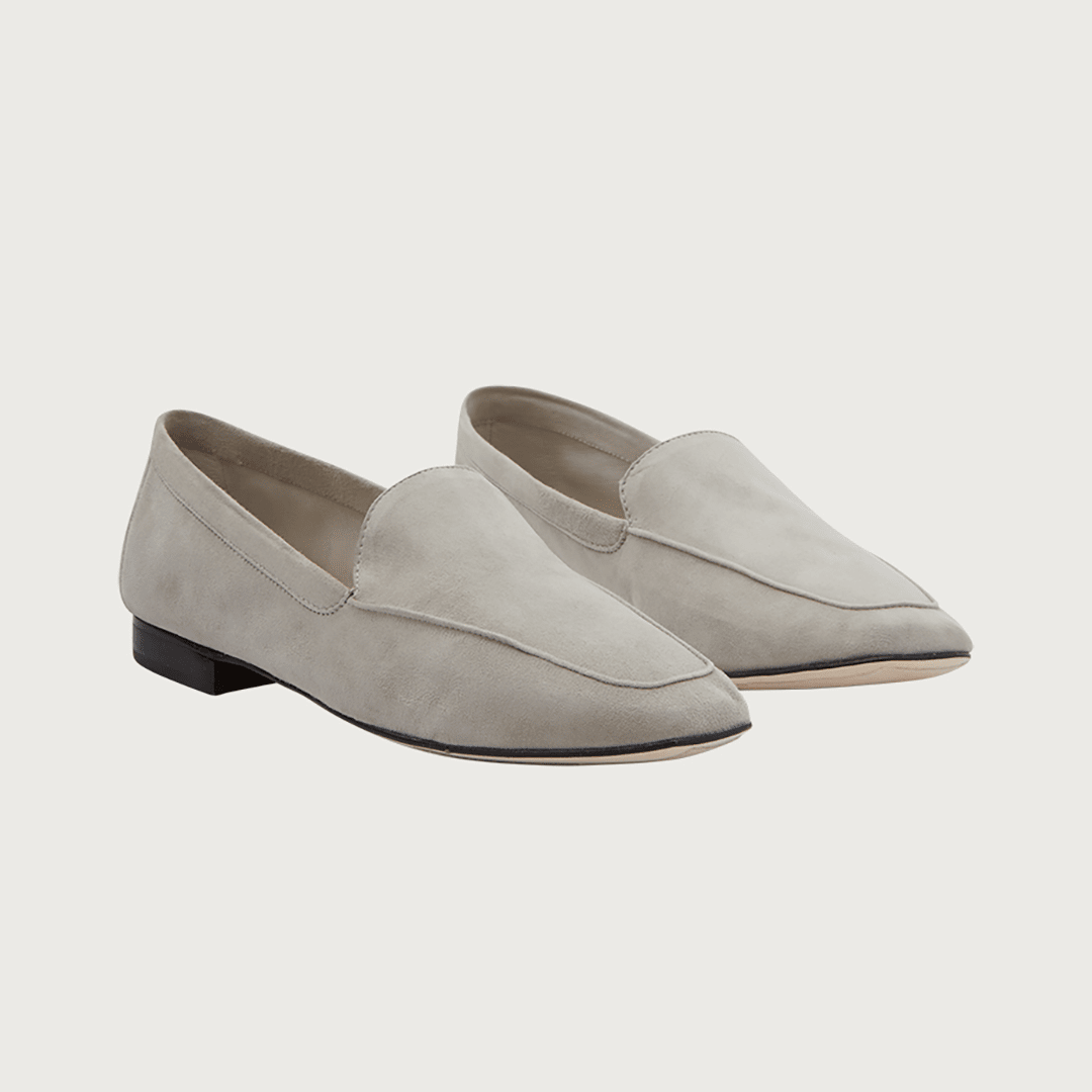 Mare Light Grey moccasins Andrea Carrano