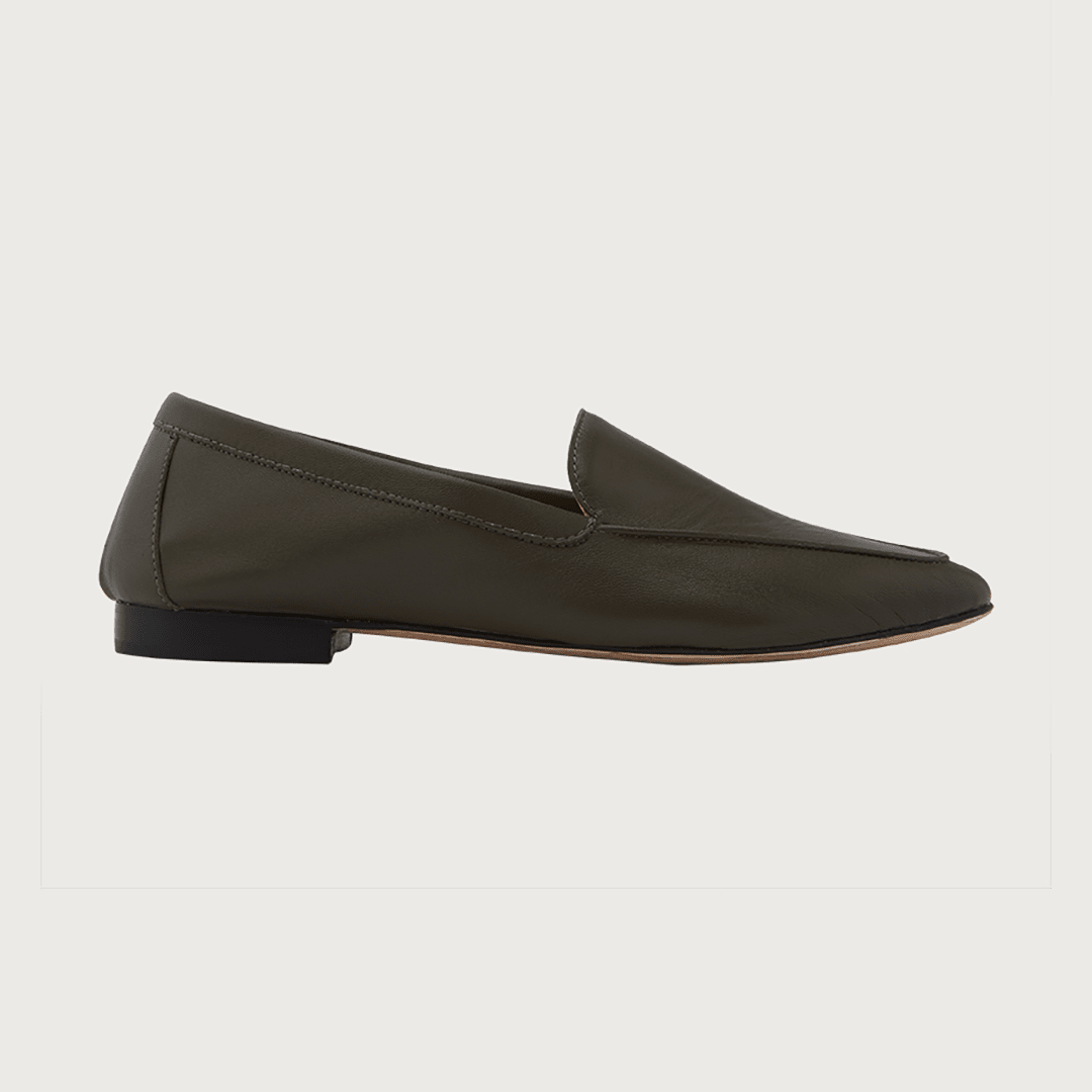 Mare Military Green Leather moccasins Andrea Carrano