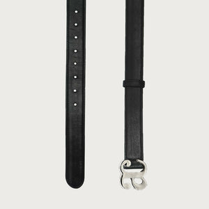 AC SILVER BUCKLE-BLACK LEATHER BELT belts andreacarrano 