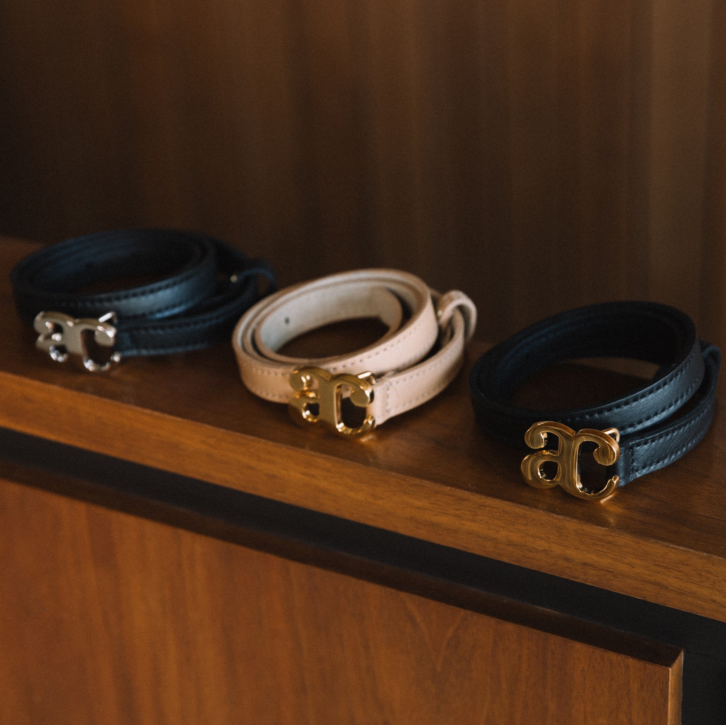 AC GOLD BUCKLE-CAMEL LEATHER BELT belts andreacarrano 