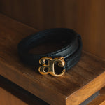 AC GOLD BUCKLE-BLACK LEATHER BELT belts andreacarrano 