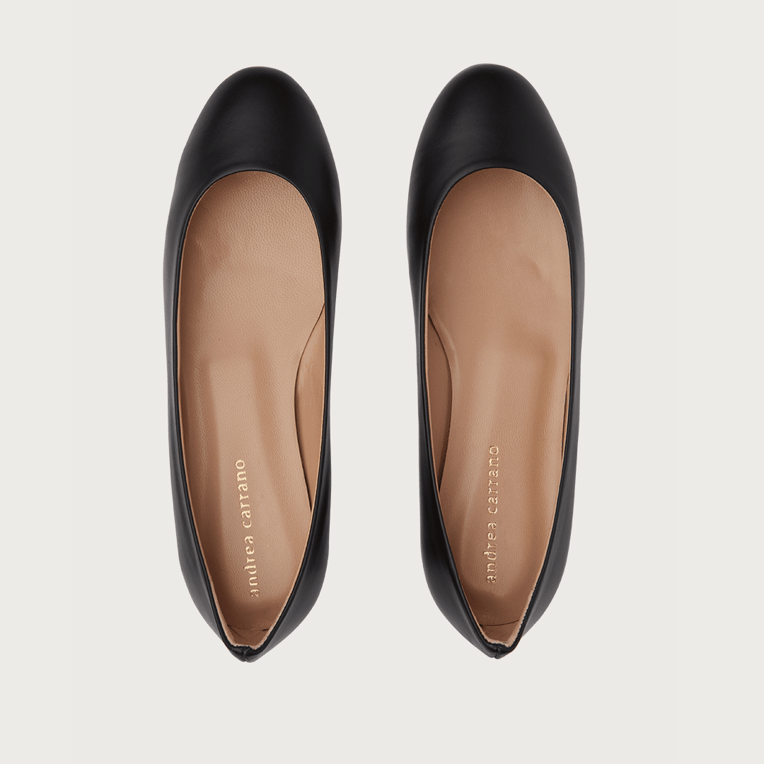 BABY BLACK LEATHER Flats andreacarrano 