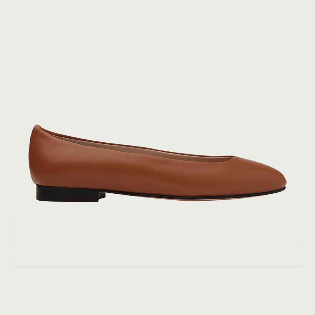 BABY COGNAC LEATHER Flats andreacarrano 