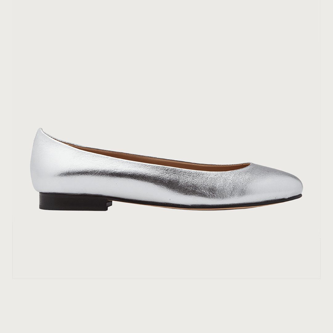 BABY SILVER LEATHER Flats andreacarrano 