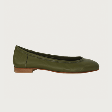 BAMBOLINA MILITARY GREEN LEATHER andreacarrano 