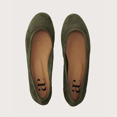 BAMBOLINA MILITARY GREEN SUEDE andreacarrano 