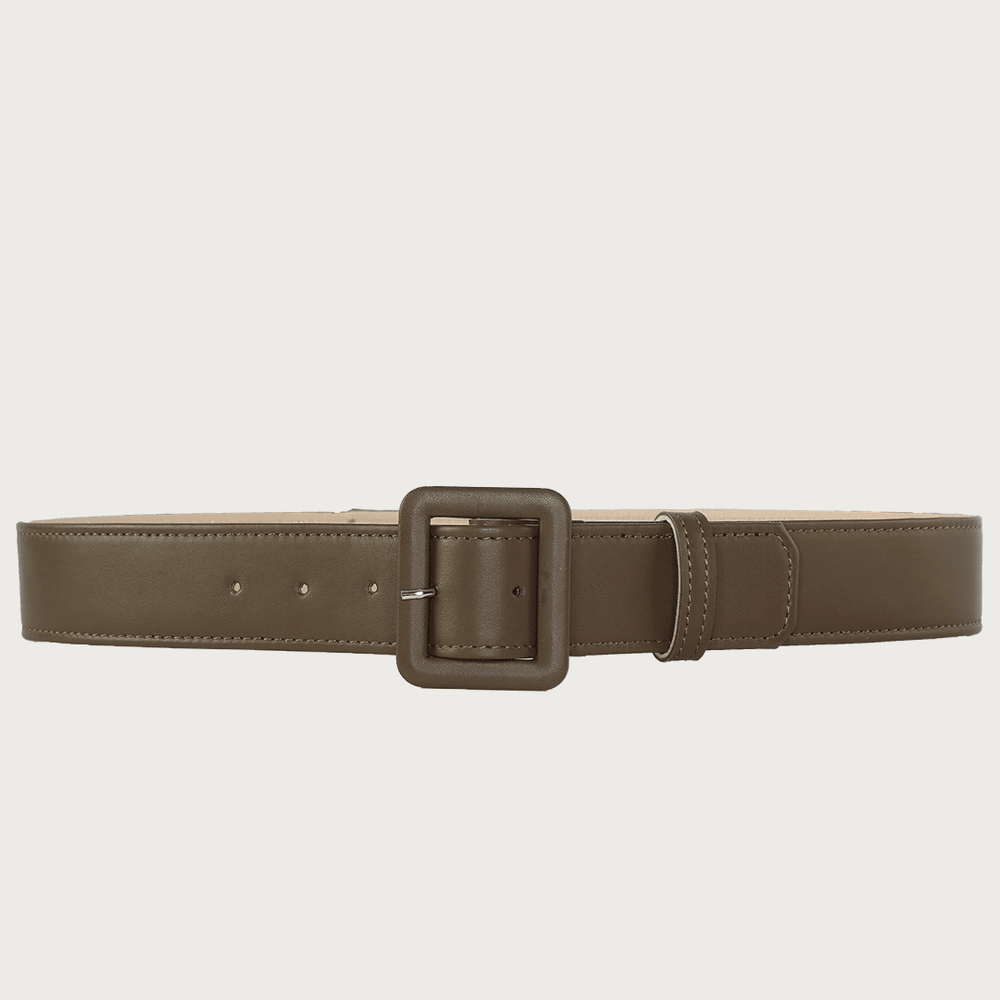 AC BUCKLE TAUPE LEATHER BELT belts andreacarrano 