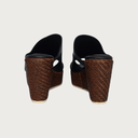 Calamita Soft Cutout Wedge Black Sandal andreacarrano 