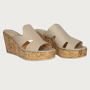 Calamita Soft Cutout Wedge Light Grey Sandal andreacarrano 