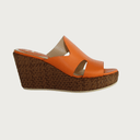 Calamita Soft Cutout Wedge Orange Sandal andreacarrano 