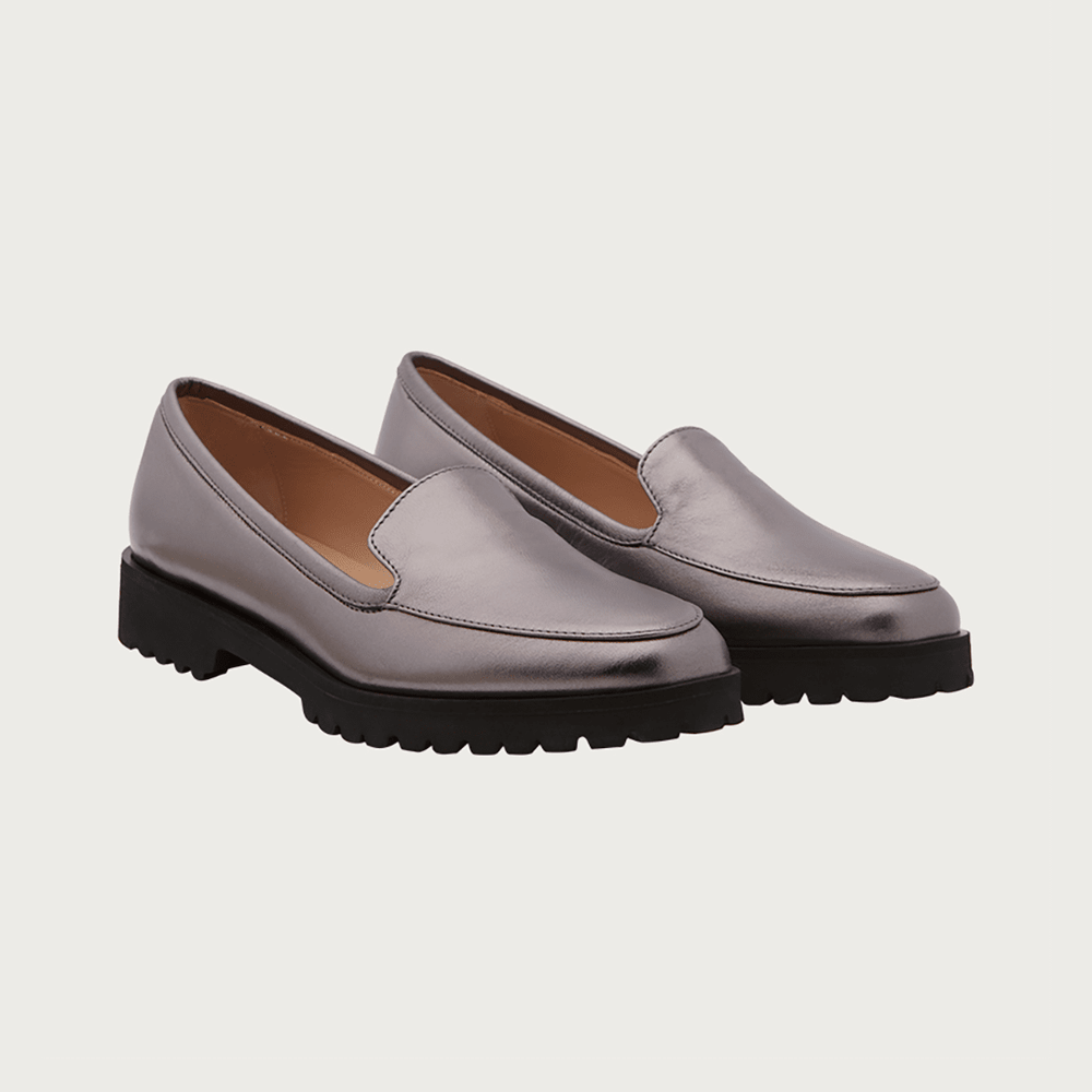 CARRO GUNMETAL LEATHER Flats andreacarrano 