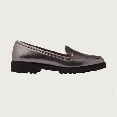 CARRO GUNMETAL LEATHER Flats andreacarrano 