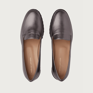 CARRO GUNMETAL LEATHER Flats andreacarrano 