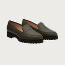 CARRO MILITARY GREEN LEATHER Flats andreacarrano 