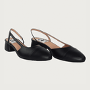 Chloe 1.5' Slingback Black-Black Leather Flats andreacarrano 