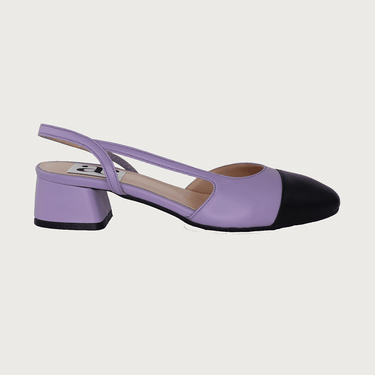 Chloe 1.5' Slingback Lavender-Black Leather Flats andreacarrano 