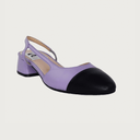 Chloe 1.5' Slingback Lavender-Black Leather Flats andreacarrano 