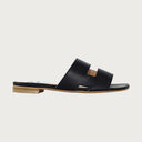 Cindy Black Leather Sandal andreacarrano 
