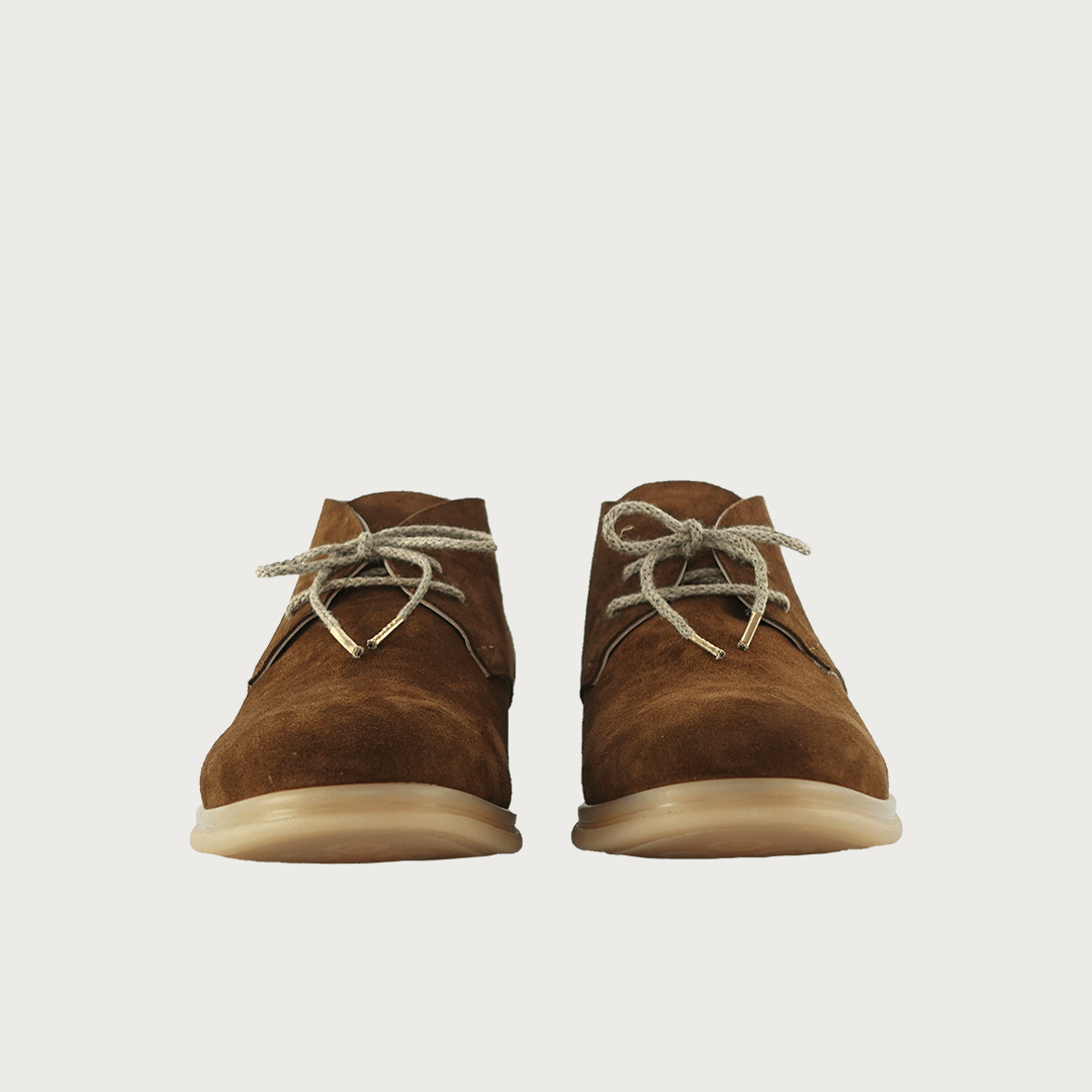 Men's Lace-up Shoes Cognac Suede men's moccasins Andrea Carrano 