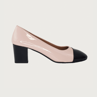 Francesca Blush & Black Patent Heels andreacarrano 