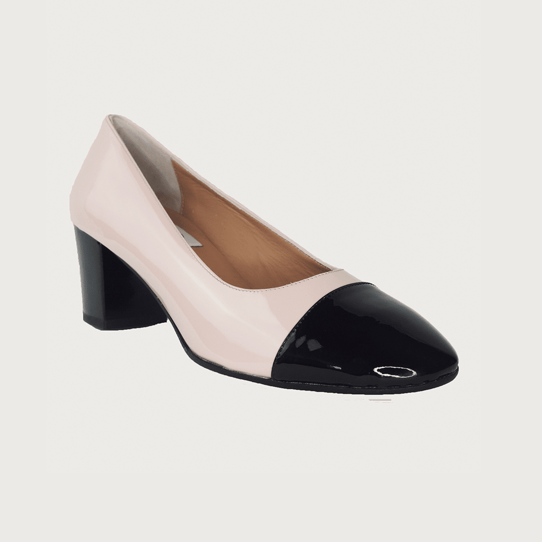 Francesca Blush & Black Patent Heels andreacarrano 