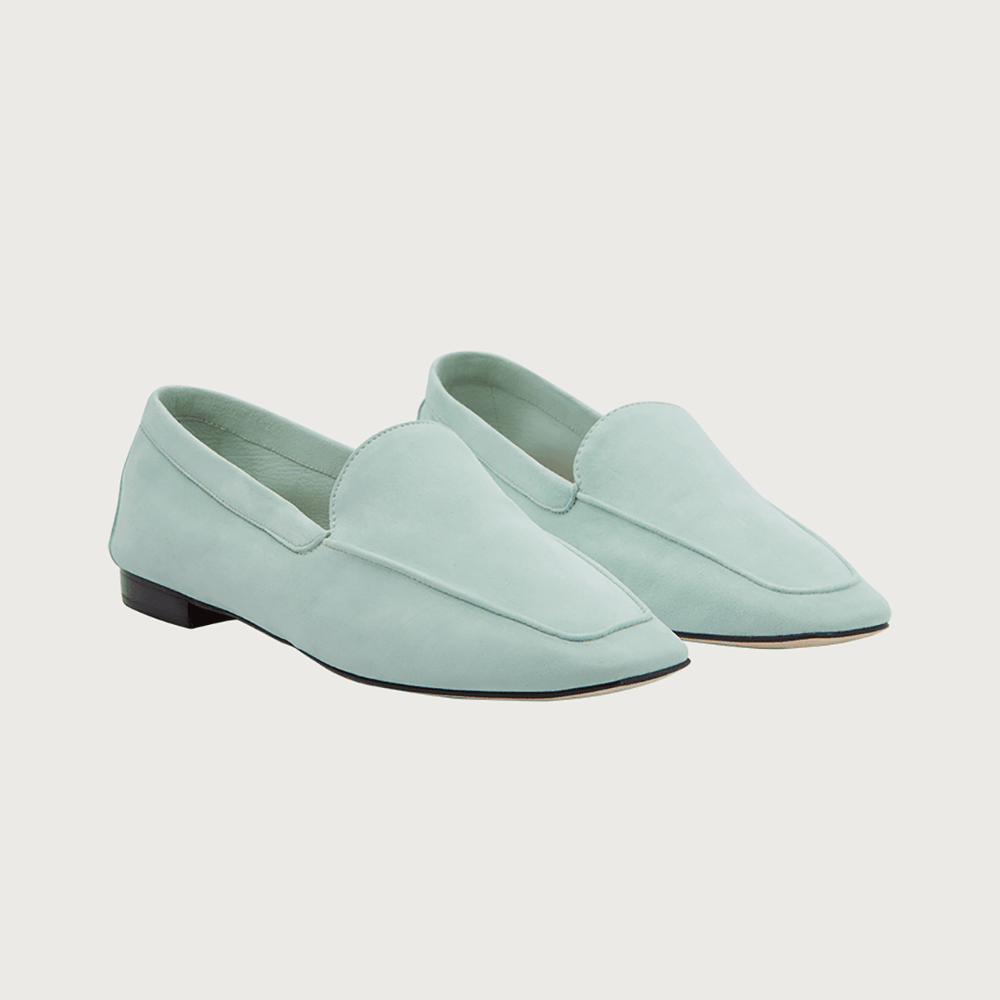 Mare Aqua Green Suede moccasins Andrea Carrano 