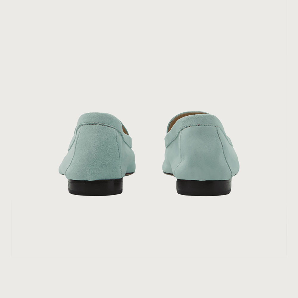 Mare Aqua Green Suede moccasins Andrea Carrano 