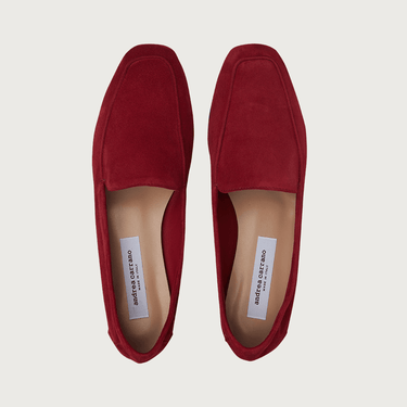 MARE CILIEGIA SUEDE moccasins Andrea Carrano 