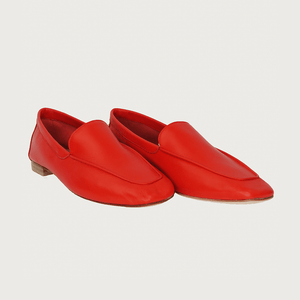 Mare Red-Orange Leather moccasins Andrea Carrano 