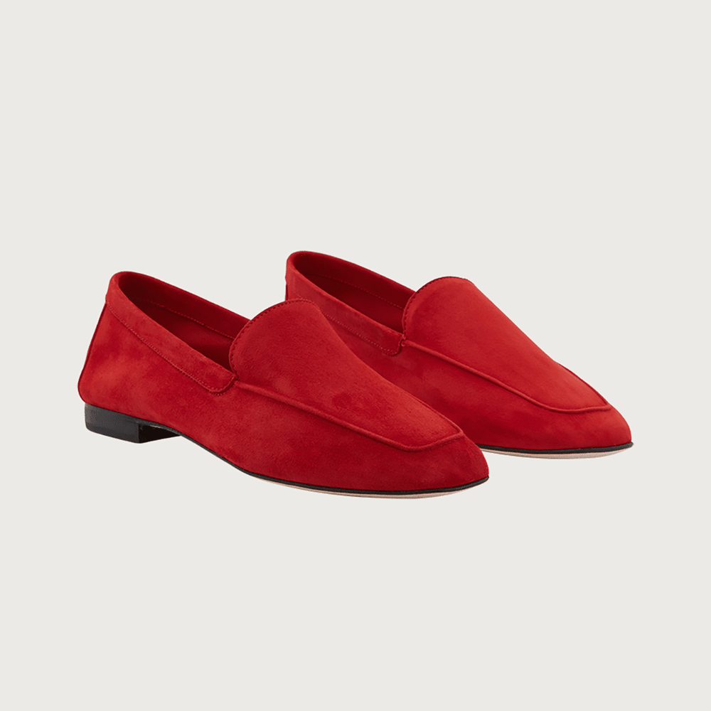 MARE RED SUEDE moccasins Andrea Carrano 