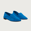 Mare Turquoise Blue Suede moccasins Andrea Carrano 