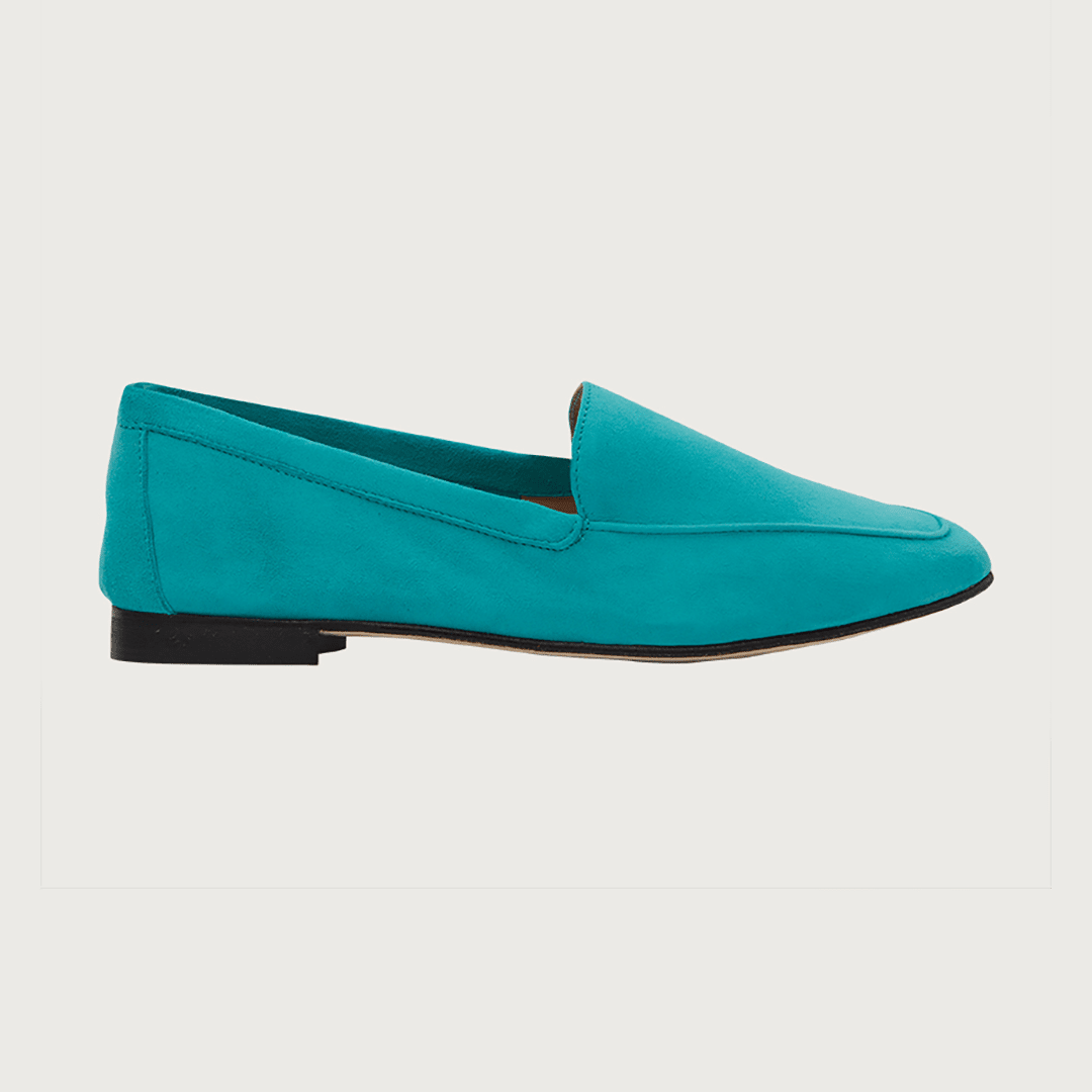 Mare Turquoise Suede moccasins Andrea Carrano 