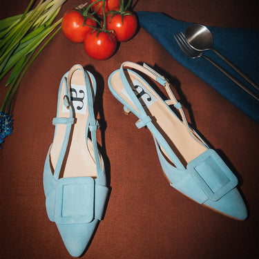 MIA SKY BLUE SUEDE Heels andreacarrano 