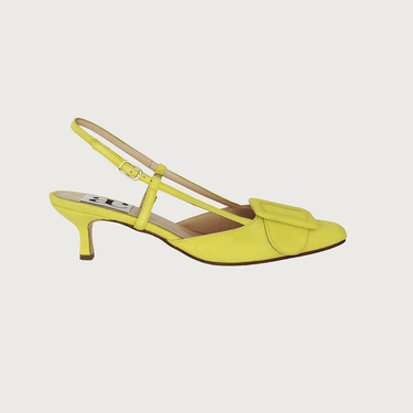 MIA CANARY YELLOW SUEDE Heels andreacarrano 