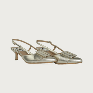 MIA GOLD LEATHER Heels andreacarrano 