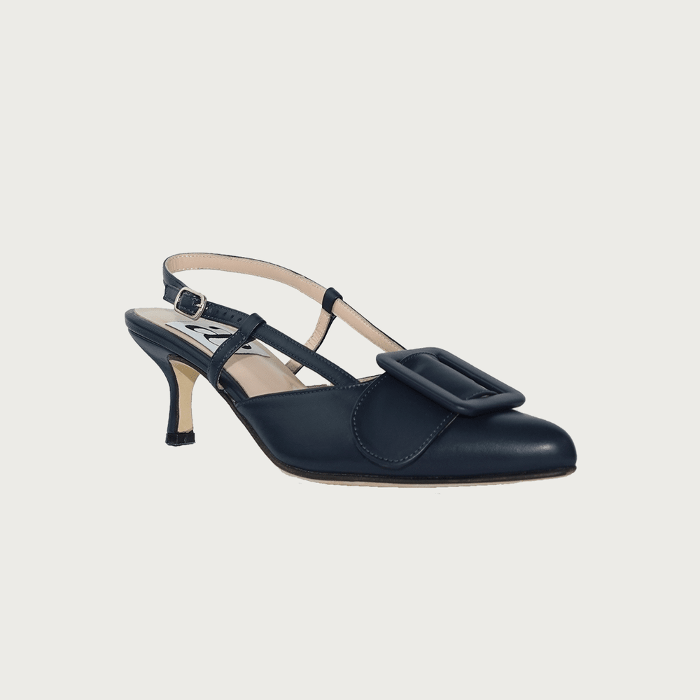 MIA NAVY LEATHER Heels andreacarrano 