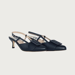 MIA NAVY LEATHER Heels andreacarrano 