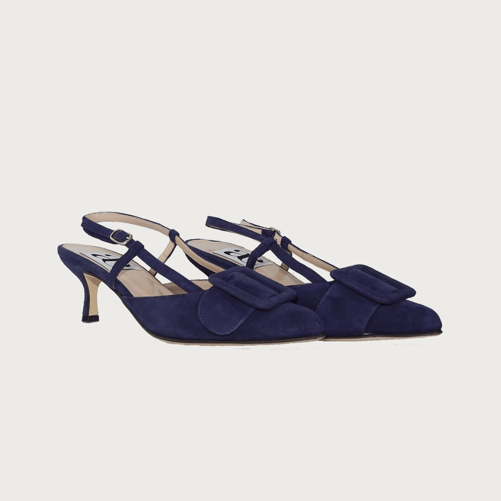 MIA NAVY SUEDE Heels andreacarrano 