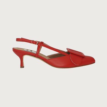 MIA RED-ORANGE LEATHER Heels andreacarrano 