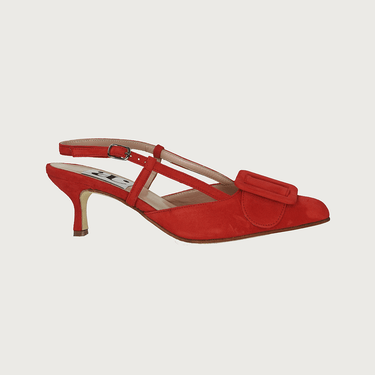 MIA RED-ORANGE SUEDE Heels andreacarrano 