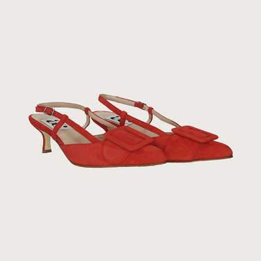 MIA RED-ORANGE SUEDE Heels andreacarrano 