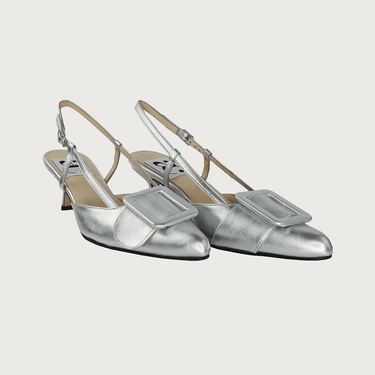 MIA SILVER LEATHER Heels andreacarrano 