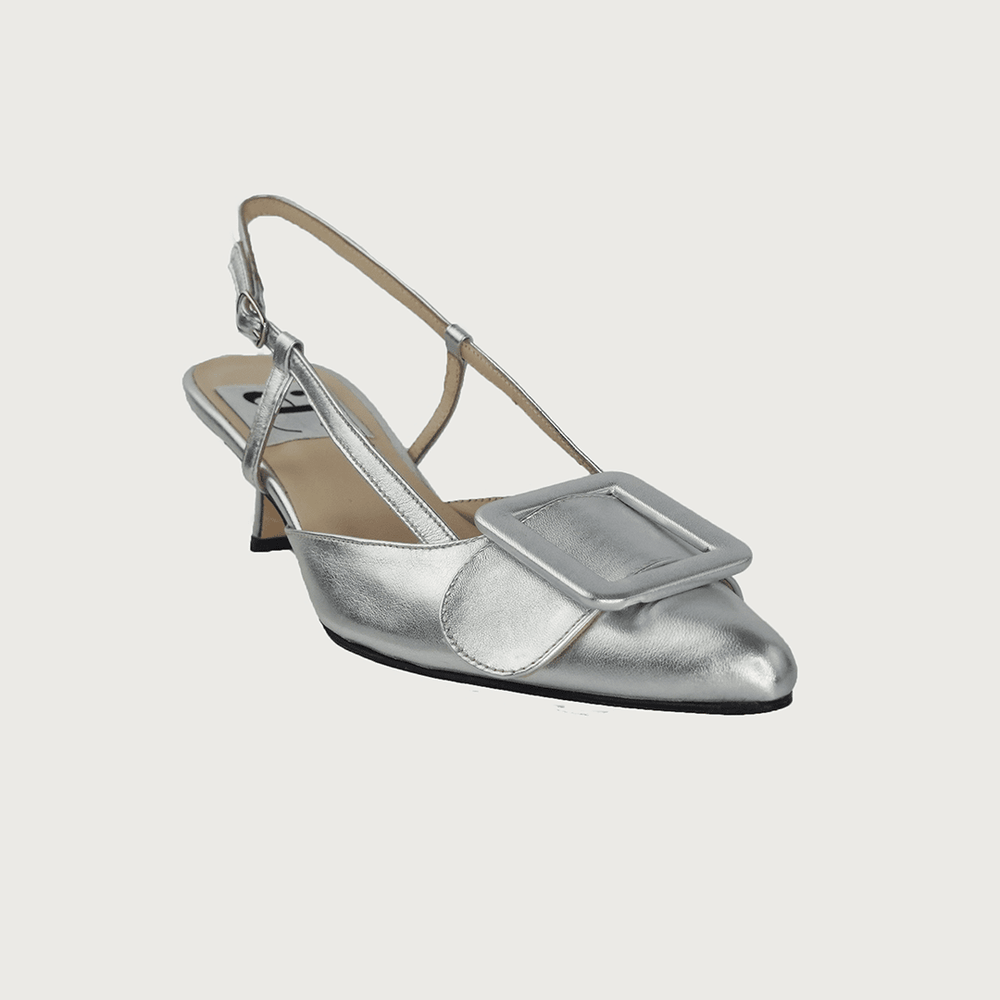 MIA SILVER LEATHER Heels andreacarrano 