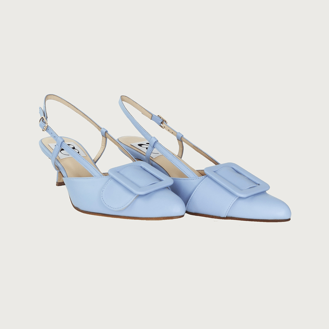 MIA SKY BLUE LEATHER Heels andreacarrano 