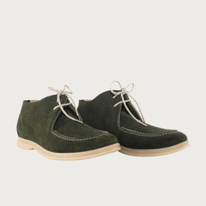 Men's Lace-up Shoes Military Green Suede men's moccasins Andrea Carrano 